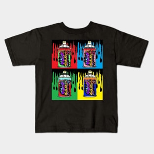 spray pop art drip art graffiti Kids T-Shirt